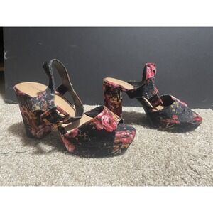 TORRID Platform Heels 12 WW Floral Burnout Velvet Fairygrunge Cottagecore Party